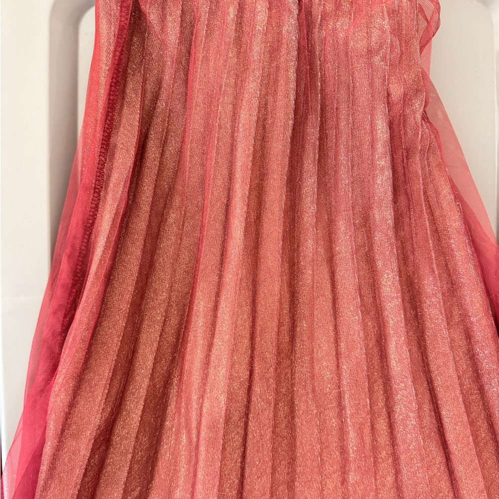 Festive Burgundy and Gold Tulle Women's Skirt